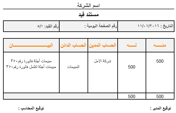 صورة مستند قيد 